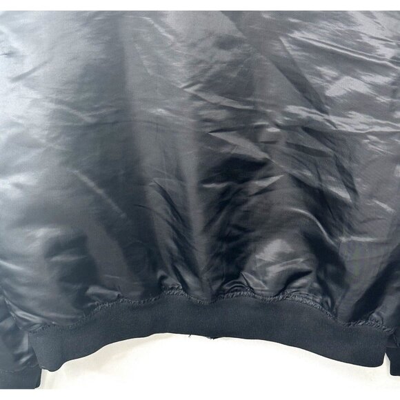 Vtg Southpole Mens Bomber Flight Jacket Y2K Authentic Collection Black Size XXL - Picture 6 of 16